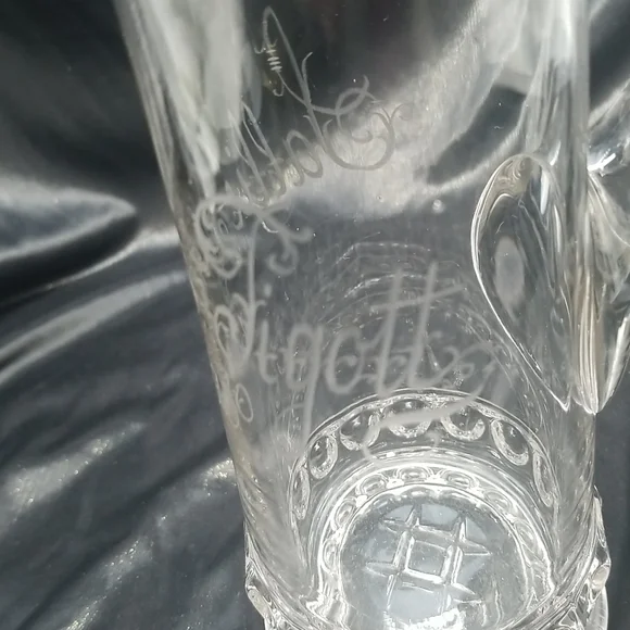 Antique EAPG Etched Skinny Pitcher - Picture 6 of 16